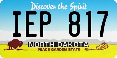 ND license plate IEP817