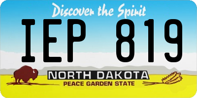 ND license plate IEP819