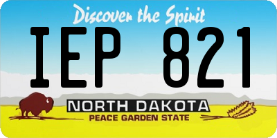 ND license plate IEP821