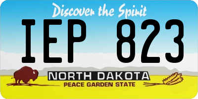 ND license plate IEP823