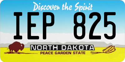 ND license plate IEP825
