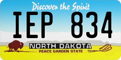 ND license plate IEP834