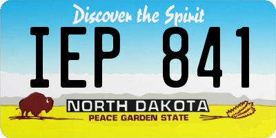 ND license plate IEP841