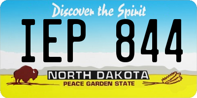 ND license plate IEP844