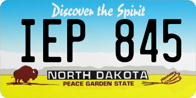 ND license plate IEP845