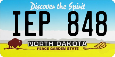 ND license plate IEP848