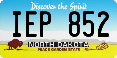 ND license plate IEP852