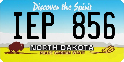 ND license plate IEP856