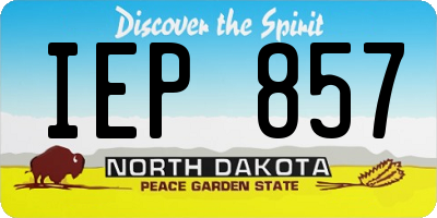 ND license plate IEP857