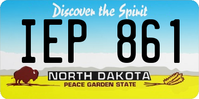 ND license plate IEP861