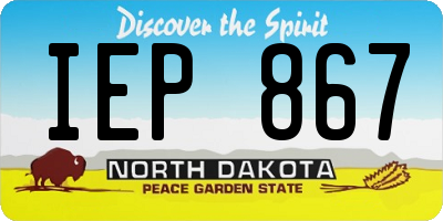 ND license plate IEP867