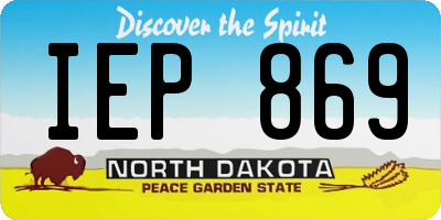 ND license plate IEP869