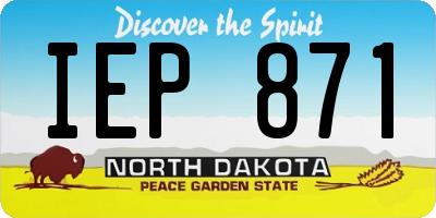ND license plate IEP871