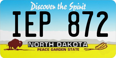 ND license plate IEP872