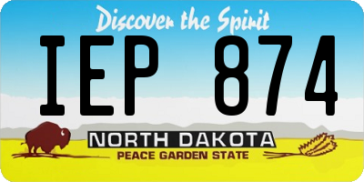 ND license plate IEP874