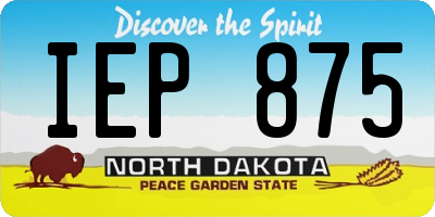 ND license plate IEP875