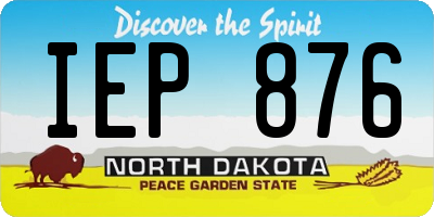 ND license plate IEP876