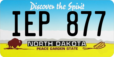 ND license plate IEP877