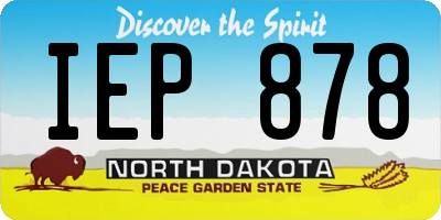 ND license plate IEP878