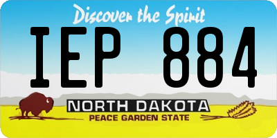 ND license plate IEP884