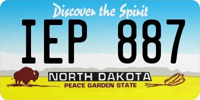 ND license plate IEP887