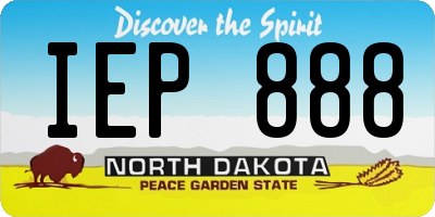 ND license plate IEP888