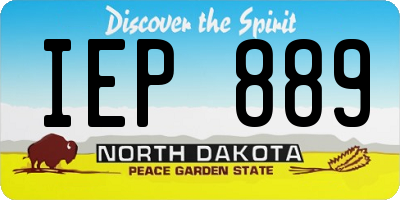 ND license plate IEP889