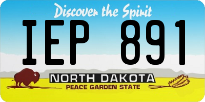 ND license plate IEP891