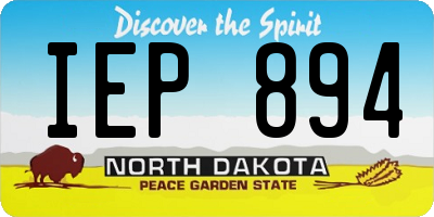 ND license plate IEP894