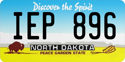 ND license plate IEP896