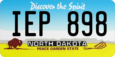 ND license plate IEP898