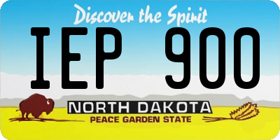 ND license plate IEP900