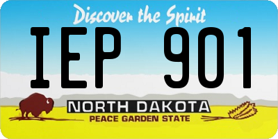 ND license plate IEP901