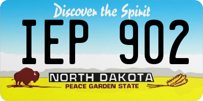 ND license plate IEP902
