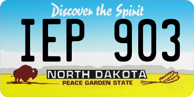 ND license plate IEP903