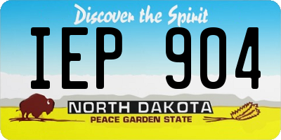 ND license plate IEP904