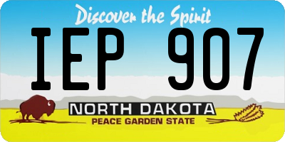 ND license plate IEP907