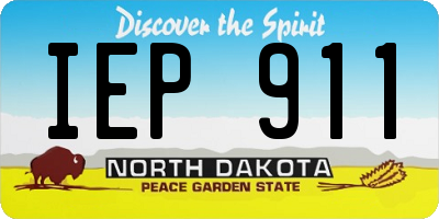 ND license plate IEP911