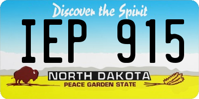 ND license plate IEP915