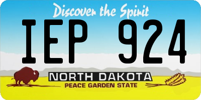 ND license plate IEP924