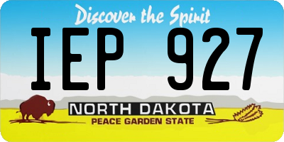 ND license plate IEP927