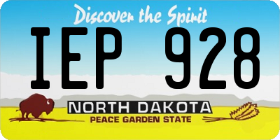 ND license plate IEP928