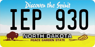 ND license plate IEP930