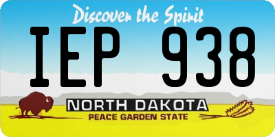 ND license plate IEP938