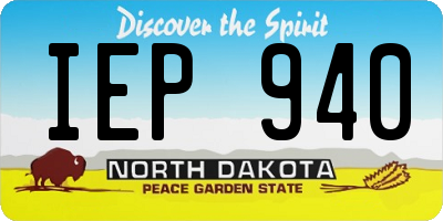ND license plate IEP940