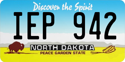 ND license plate IEP942