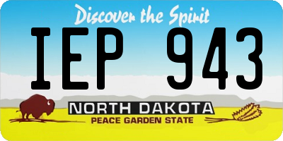 ND license plate IEP943