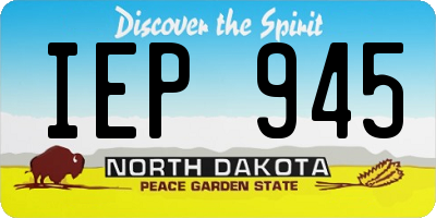 ND license plate IEP945