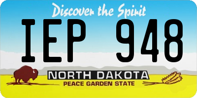 ND license plate IEP948