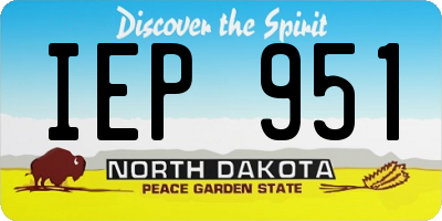 ND license plate IEP951